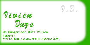 vivien duzs business card
